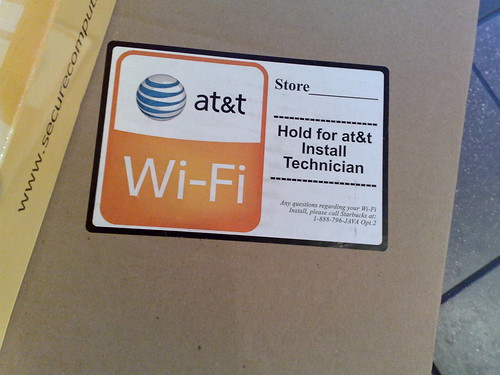 AT&T Wifi Box in Starbucks store in San Mateo